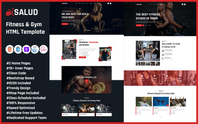 Salud - Fitness &amp;amp; Gym HTML-mall