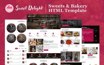 Sweet Delight – HTML5-Website-Vorlage für Süßigkeiten und Backwaren