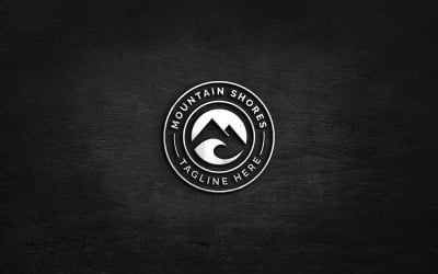 Szablon projektu logo plaży Mountain Shores
