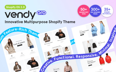 Vendy Pro - Inovativní víceúčelový systém Shopify Theme OS 2.0