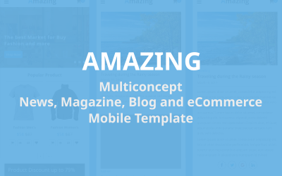 Amazing — мобильный шаблон новостей, журналов, блогов и электронной коммерции Multiconcept