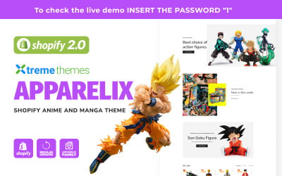 Apparelix - Tema Shopify de loja de anime e mangá
