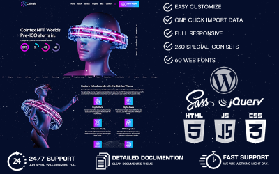 Cointex – тема WordPress для NFT, Crypto та Metaverse