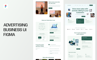 Figma dell&amp;#39;interfaccia utente aziendale pubblicitaria