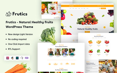 Frutics – Thème WordPress pour fruits naturels et sains