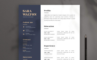 Luxurious Style Resume CV Design Template