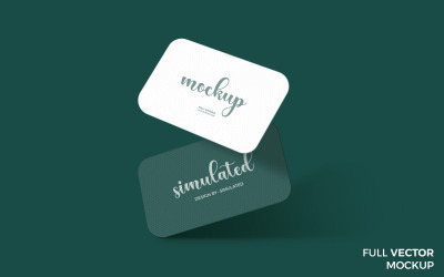 Modelli di mockup di biglietti da visita vettoriali di branding