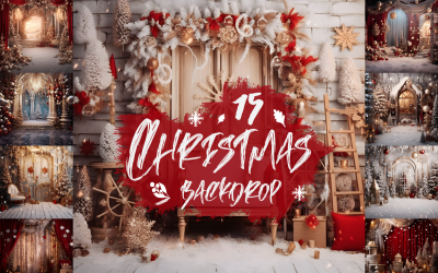 Mysig jul digitala bakgrundspaket