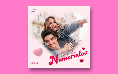 Plantilla de publicación de redes sociales de San Valentín