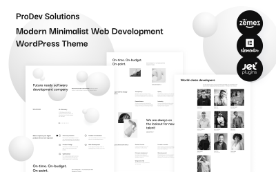 Soluções ProDev - Tema WordPress Moderno e Minimalista para Desenvolvimento Web