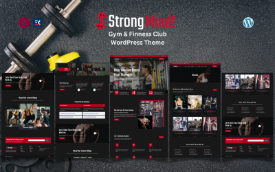 Strong Mind - Spor Salonu ve Fitness Kulübü WordPress Teması
