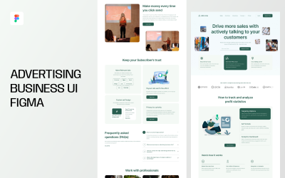 Zakelijke gebruikersinterface voor adverteren Figma