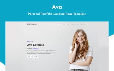 Ava - Modèle de page de destination de portefeuille personnel