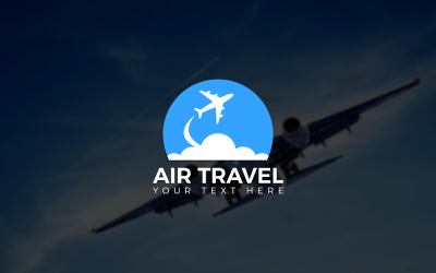 Modèle de logo de voyage aérien. Logo de voyage, logo d&amp;#39;avion, vecteur d&amp;#39;avion, logo d&amp;#39;icône d&amp;#39;avion, vecteur d&amp;#39;avion