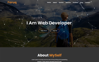 Modello HTML5 per portfolio personale Faruq