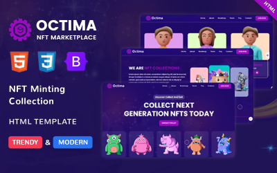 Octima - NFT Minting/Collection Landing Page Mall