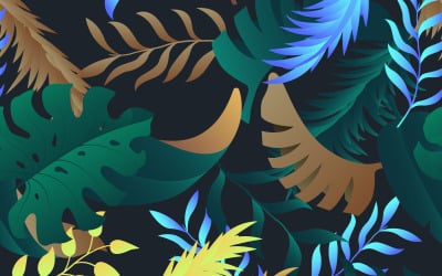 Padrões coloridos de selva em vetor