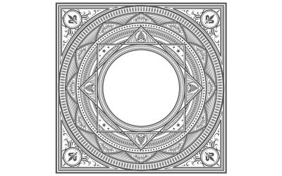 Quadratische Zierrahmen im Vektor