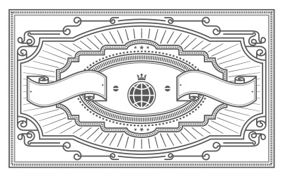 Rechthoek Vintage Badges in Vector