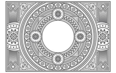 Rectangle Ornamental Frames in Vector