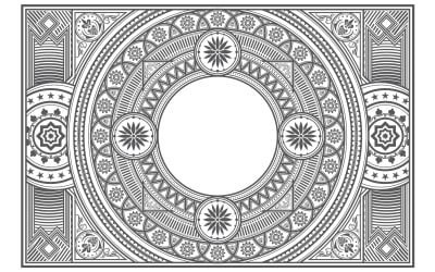 Rectangle Ornamental Frames in Vector