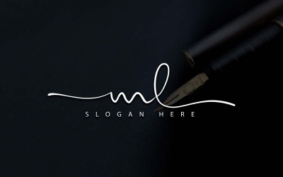 Creatieve fotografie Ml brief Logo ontwerp