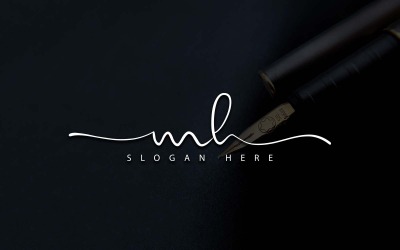 Fotografia creativa MH Letter Logo Design