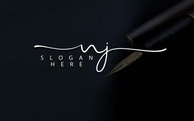Fotografia creativa NJ Letter Logo Design