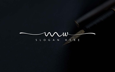 Kreativ fotografi MW Letter Logotypdesign