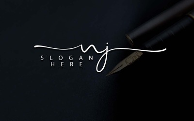 Kreativ fotografi NJ Letter Logo Design