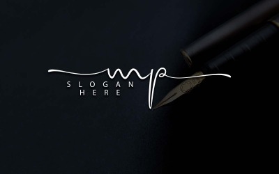 Kreatywna fotografia MP Letter Logo Design
