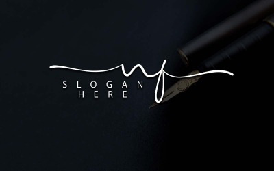 Kreatywna fotografia NF Letter Logo Design