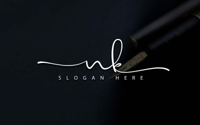 Kreatywna fotografia NK Letter Logo Design