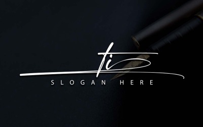 Kreatywna fotografia TI Letter Logo Design