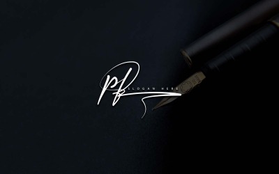 Creatieve fotografie PF brief Logo ontwerp