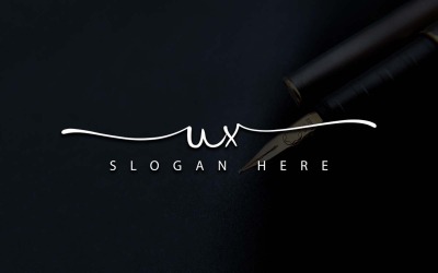 Diseño de logotipo de letra UX de fotografía creativa
