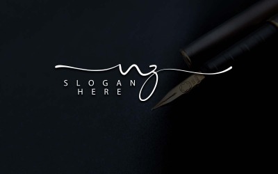 Fotografía creativa Diseño de logotipo de letra NZ