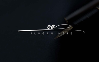 Fotografía creativa Diseño de logotipo de letra OA