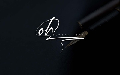 Fotografía creativa Diseño de logotipo de letra OH