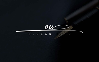 Fotografía creativa Diseño de logotipo de letra OU