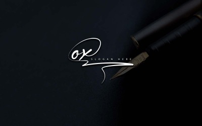 Fotografía creativa Diseño de logotipo de letra OX