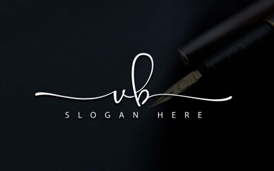 Fotografía creativa Diseño de logotipo de letra VB