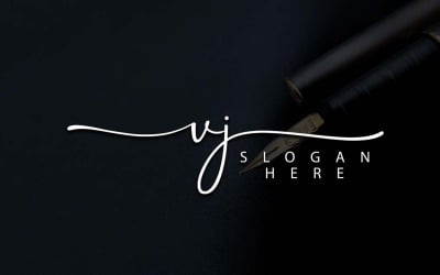 Fotografía creativa Diseño de logotipo de letra VJ