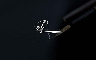 Fotografia creativa OB Letter Logo Design