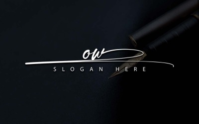 Fotografia creativa OW Letter Logo Design