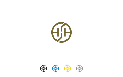 H bokstav cirkel logotyp koncept eller h logo design