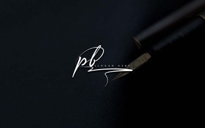 Kreativ fotografi PB Letter Logotypdesign