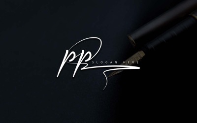 Kreativ fotografi PP-bokstavslogodesign