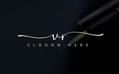 Kreative Fotografie VR-Buchstaben-Logo-Design