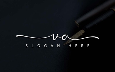Kreativní fotografie VA dopis Logo Design
